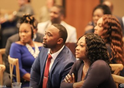 Nice Couple Listening to the Speaker